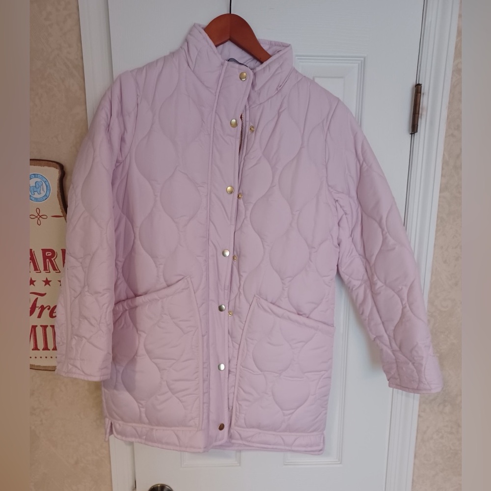 Brand New J. Crew Women's Quilted Jacket - Light Pink